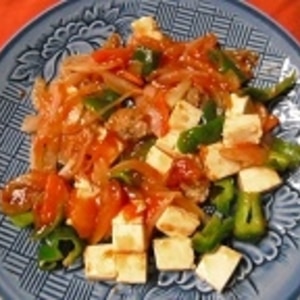豆腐入り肉団子と野菜の甘酢餡